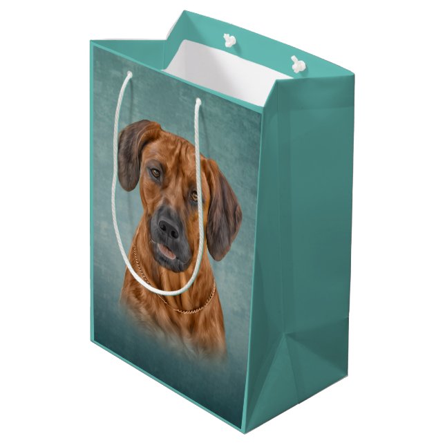 Sac Cadeau Moyen Dessin Rhodesian Ridgeback (Dos Angle)