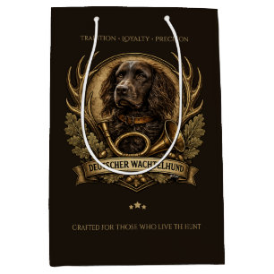 Sac Cadeau Moyen Deutscher Wachtelhund , Logo de chasse
