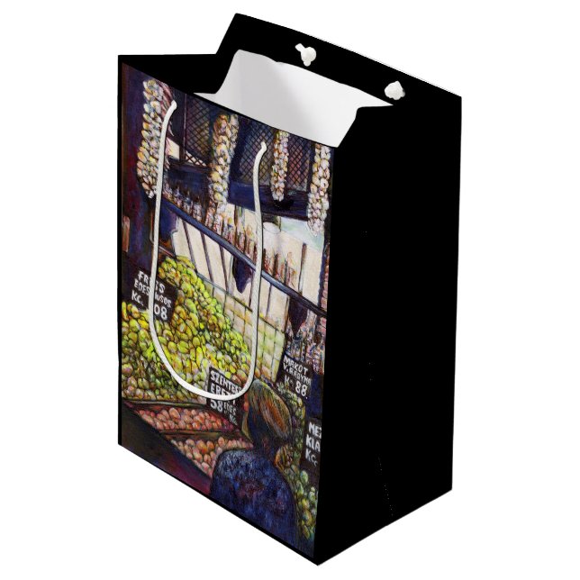 Sac Cadeau Moyen Dimensions de curiosité (Devant Angle)