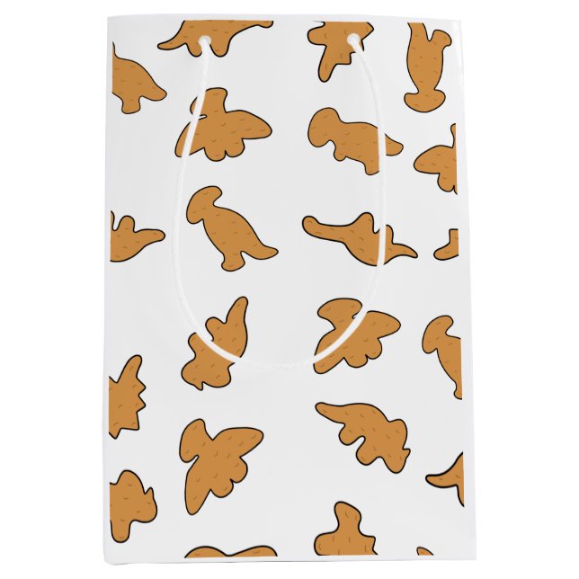 Sac Cadeau Moyen Dino Nuggets Pattern (Devant)