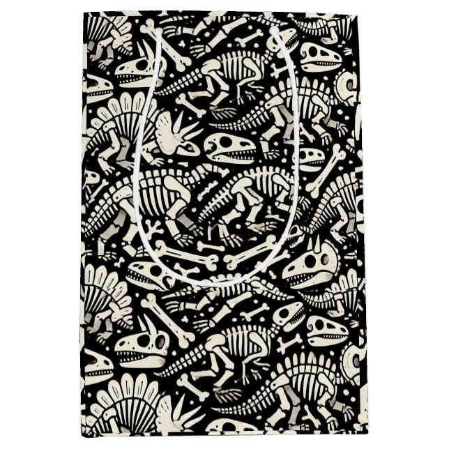 Sac Cadeau Moyen Dinosaur Bone Adventure (Devant)