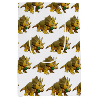 Sac Cadeau Moyen Dinosaur Dessin de dessin Tricératops