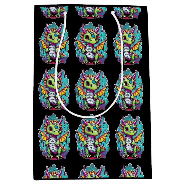 Sac Cadeau Moyen Dinosaure bébé adorable 2 | Jurassic Joy