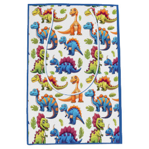 Sac Cadeau Moyen Dinosaure Vibrant Parti À Thème Dino-Mite