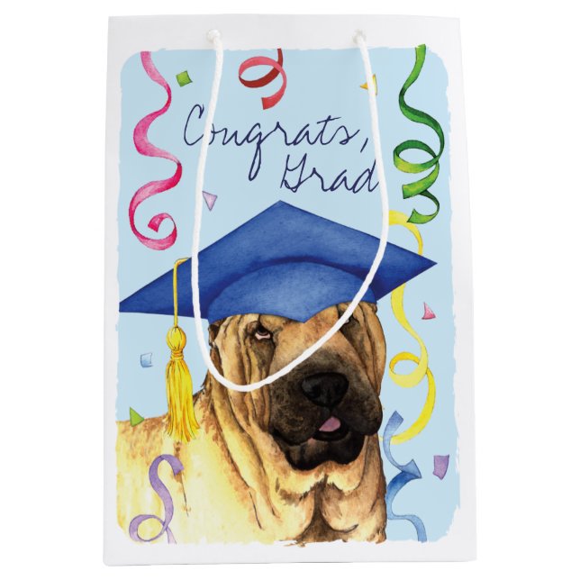 Sac Cadeau Moyen Diplômé chinois de Shar-Pei (Devant)