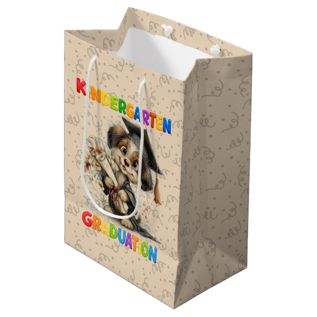 Sac Cadeau Moyen Diplômé de maternelle  (Devant Angle)