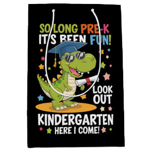 Sac Cadeau Moyen Diplômé de pré-maternelle maternelle dinosaure T R