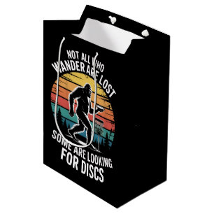 Sac Cadeau Moyen Disque de golf drôle vintage Bigfoot golfeur père