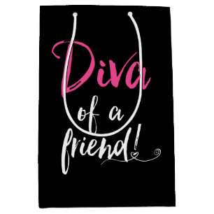 Sac Cadeau Moyen "DIVA d'un ami "