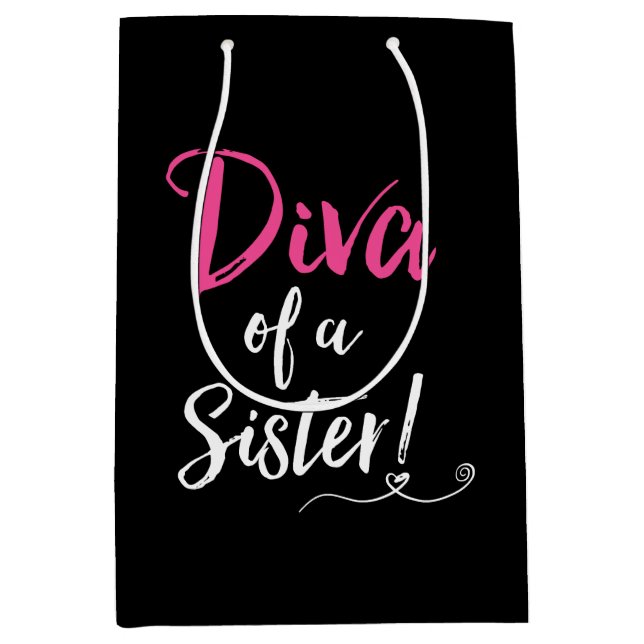 Sac Cadeau Moyen "DIVA d'une soeur !" (Devant)