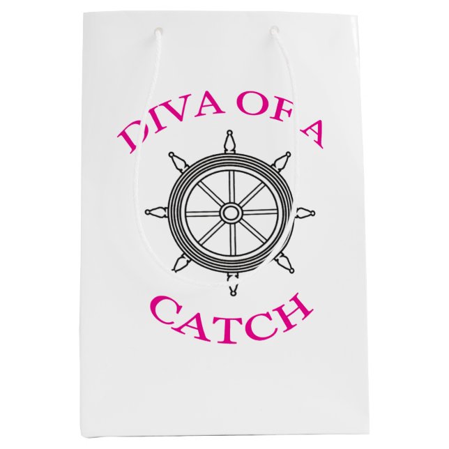 Sac Cadeau Moyen "Diva of a Catch" (Devant)