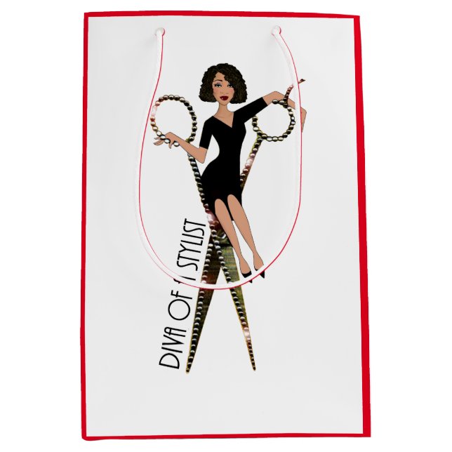 Sac Cadeau Moyen "Diva of a Stylist" Sac-cadeau moyen (Devant)