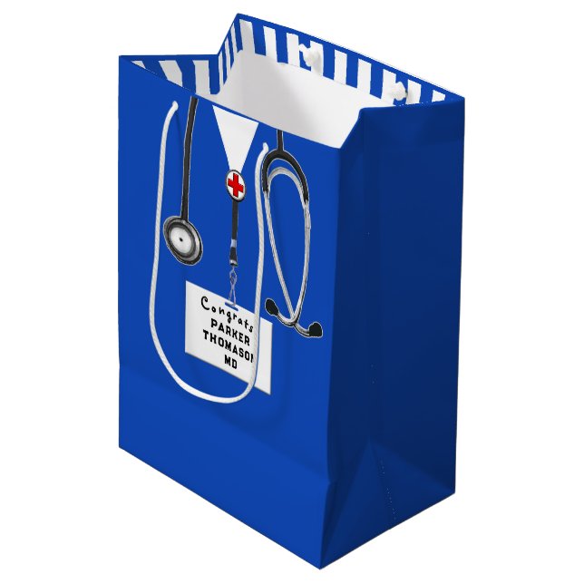 Sac Cadeau Moyen Docteur créatif (Devant Angle)