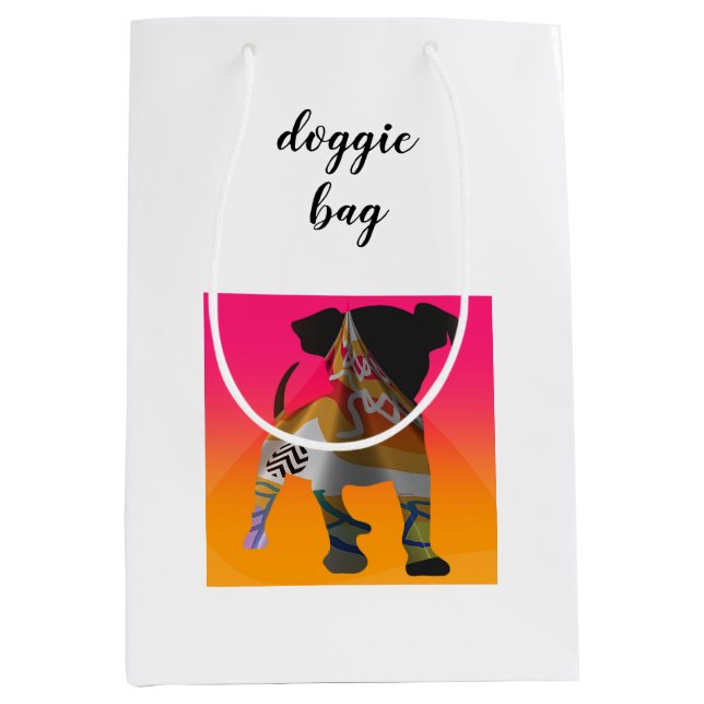 Sac Cadeau Moyen Doggie Bags Restaurant Restauration Leftoto (Devant)