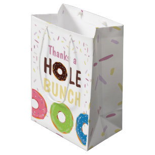 Sac Cadeau Moyen Donut thème Anniversaire fête Merci invité