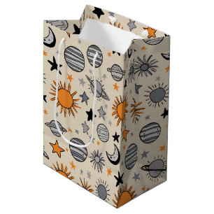 Sac Cadeau Moyen Doodle céleste fantaisiste