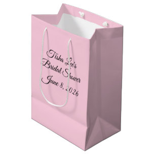 Sac Cadeau Moyen Douce et jolie Baby Shower rose : 