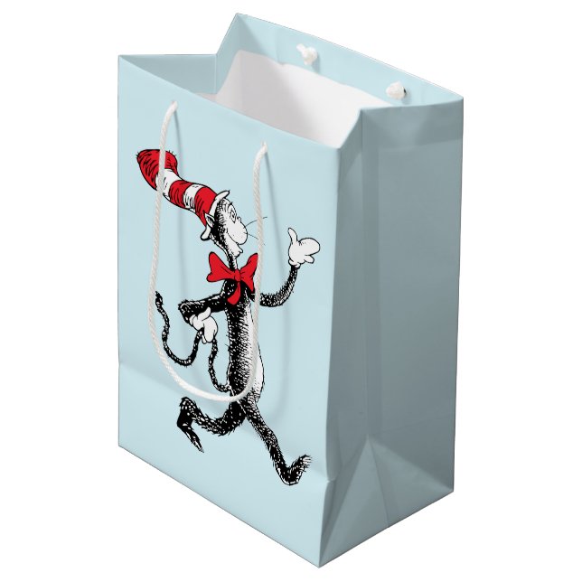 Sac Cadeau Moyen Dr Seuss | Chat dans la marche des chats Casquette (Devant Angle)