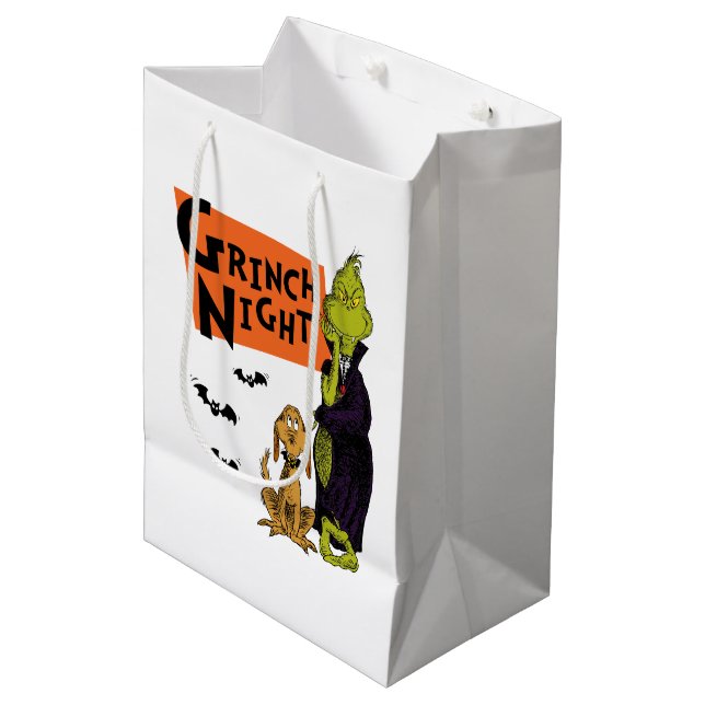 Sac Cadeau Moyen Dr Seuss | Hallowen Grinch Night Graphic (Devant Angle)