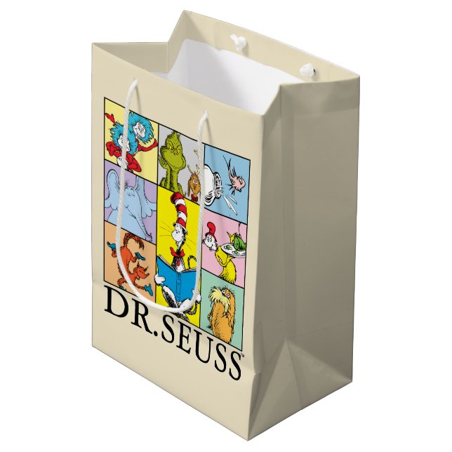 Sac Cadeau Moyen Dr. Seuss | Histoires Graphiques (Devant Angle)