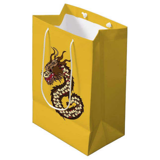 Sac Cadeau Moyen Dragon chinois (Devant Angle)