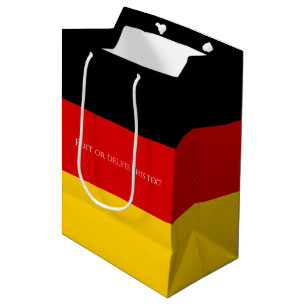 Sac Cadeau Moyen Drapeau Allemagne Schwarz Rot Gold Personnalisé