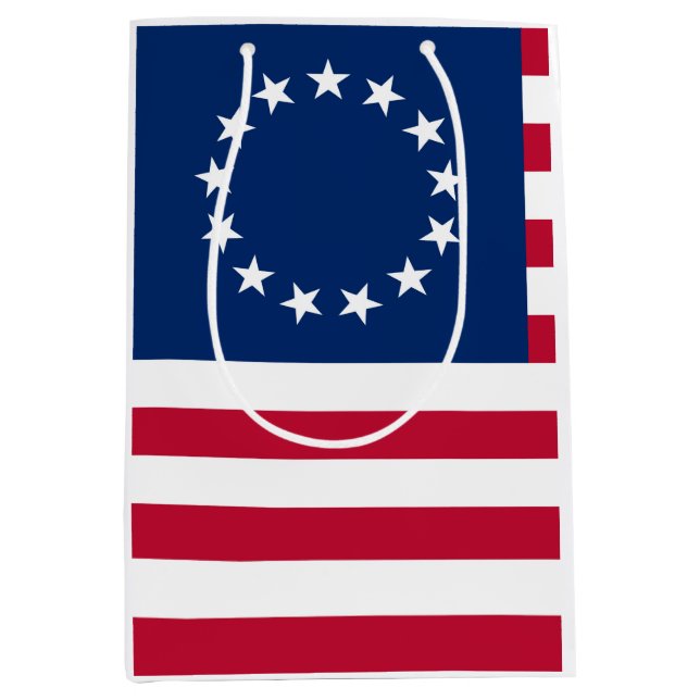 Sac Cadeau Moyen Drapeau Betsy Ross (Devant)