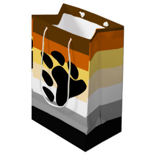 Sac Cadeau Moyen Drapeau de fierté de l'ours avec patte