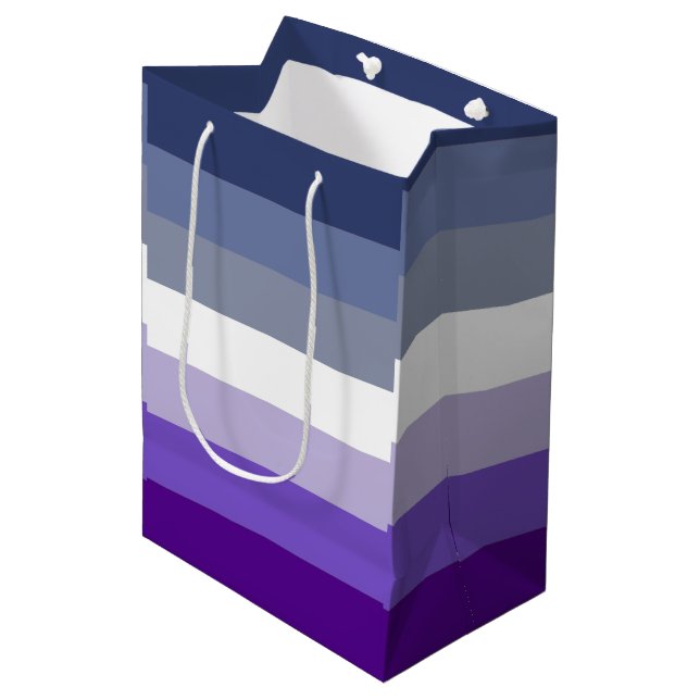 Sac Cadeau Moyen Drapeau de fierté lesbienne Butch (Devant Angle)