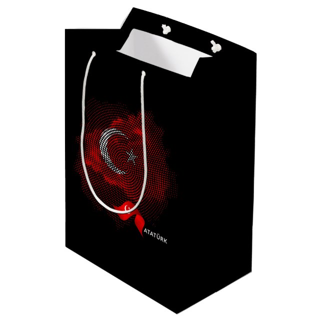 Sac Cadeau Moyen Drapeau de la Turquie (Dos Angle)