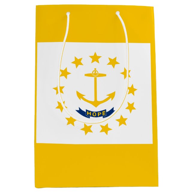 Sac Cadeau Moyen Drapeau de l'État de Rhode Island (Devant)