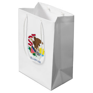 Sac Cadeau Moyen Drapeau de l'Illinois