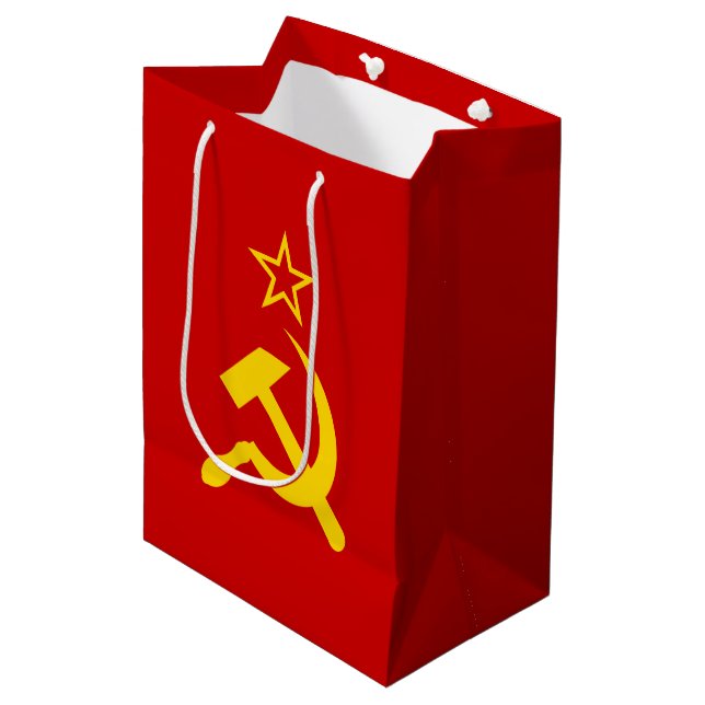 Sac Cadeau Moyen Drapeau de l'URSS - Drapeau de l'Union soviétique (Devant Angle)
