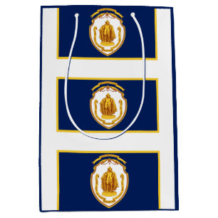 Sac Cadeau Moyen Drapeau de Springfield, Massachusetts
