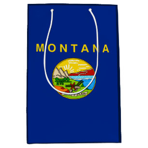 Sac Cadeau Moyen Drapeau d'État du Montana