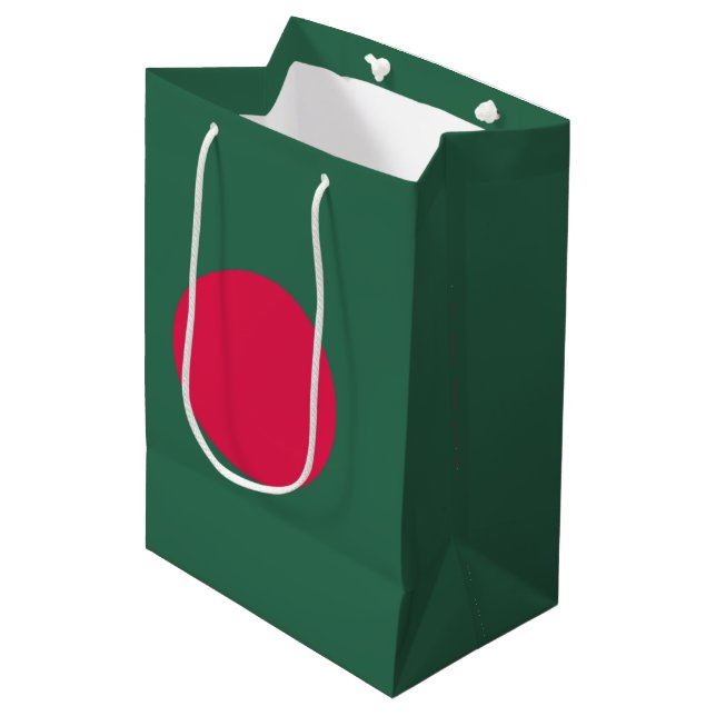 Sac Cadeau Moyen Drapeau du Bangladesh (Devant Angle)