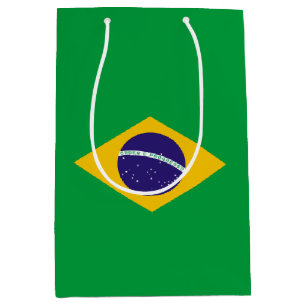 Sac Cadeau Moyen Drapeau du Brésil