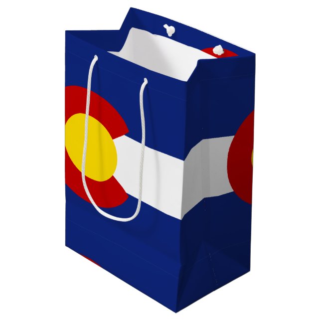 Sac Cadeau Moyen Drapeau du Colorado (Devant Angle)