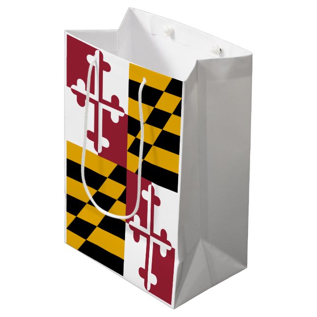 Sac Cadeau Moyen Drapeau du Maryland (Devant Angle)