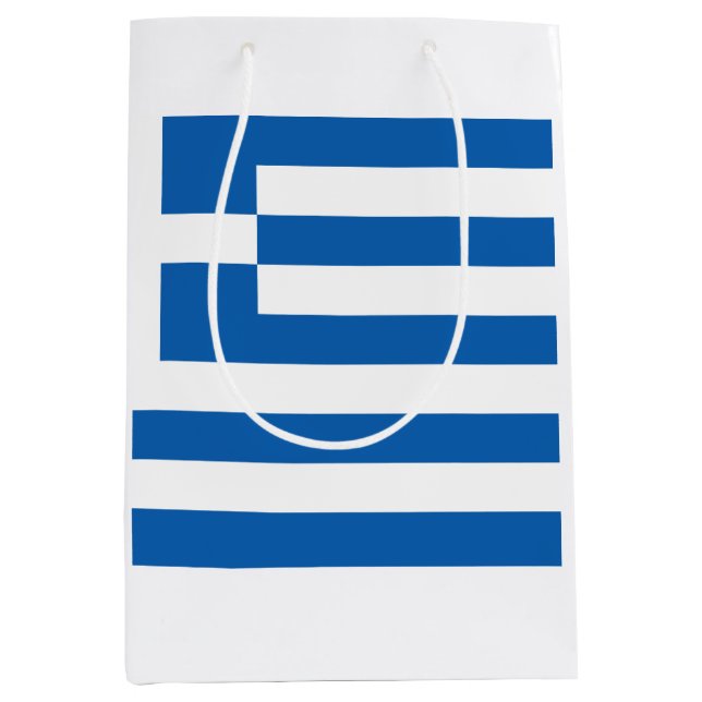 Sac Cadeau Moyen Drapeau grec (Grèce) (Devant)