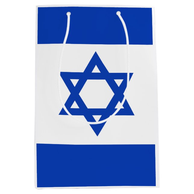 Sac Cadeau Moyen Drapeau Israël (Devant)