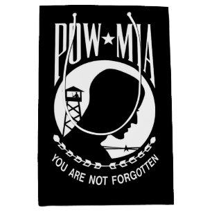 Sac Cadeau Moyen Drapeau POW MIA : Soldats disparus de la guerre du