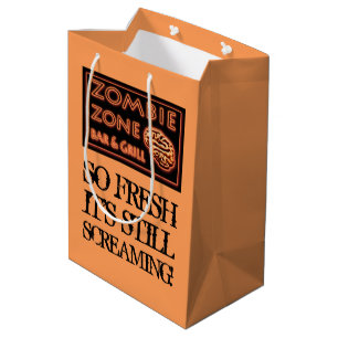 Sac Cadeau Moyen Drôle Halloween Zombie Nourriture à Aller Trick-or