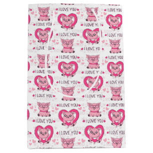 Sac Cadeau Moyen Drôle Pun d'amour de porc