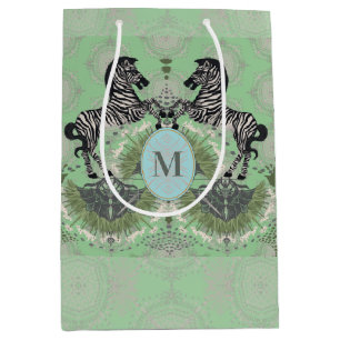 Sac Cadeau Moyen Duel Zèbre avec Monogramme