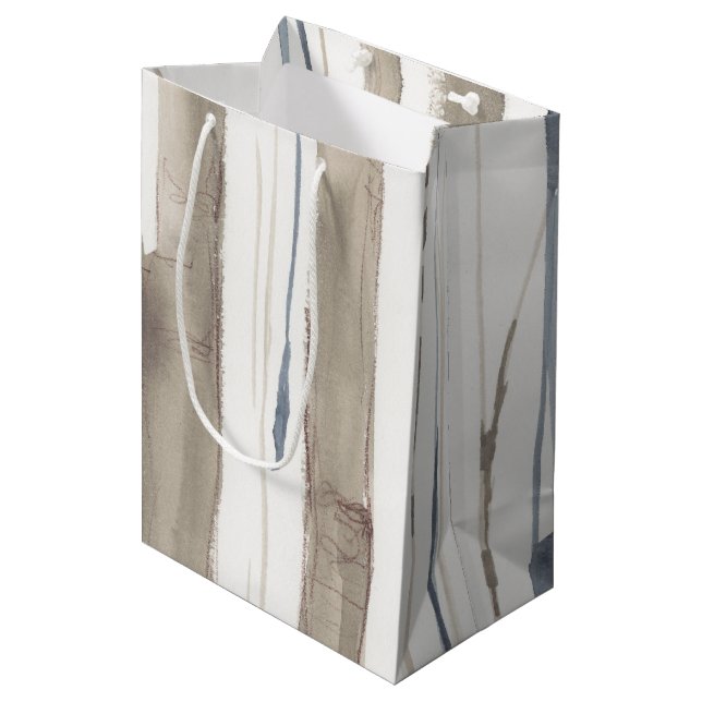 Sac Cadeau Moyen Duo Tone Trees II (Devant Angle)