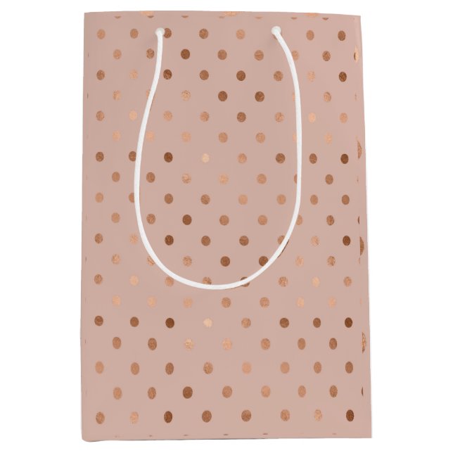 Sac Cadeau Moyen Dusty Blush Rose Gold (Devant)