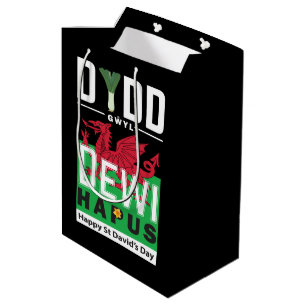 Sac Cadeau Moyen Dydd Giles Dewi Hapus Joyeux St Davids Jour 7