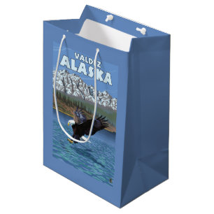 Sac Cadeau Moyen Eagle chauve plongeant - Valdez, Alaska