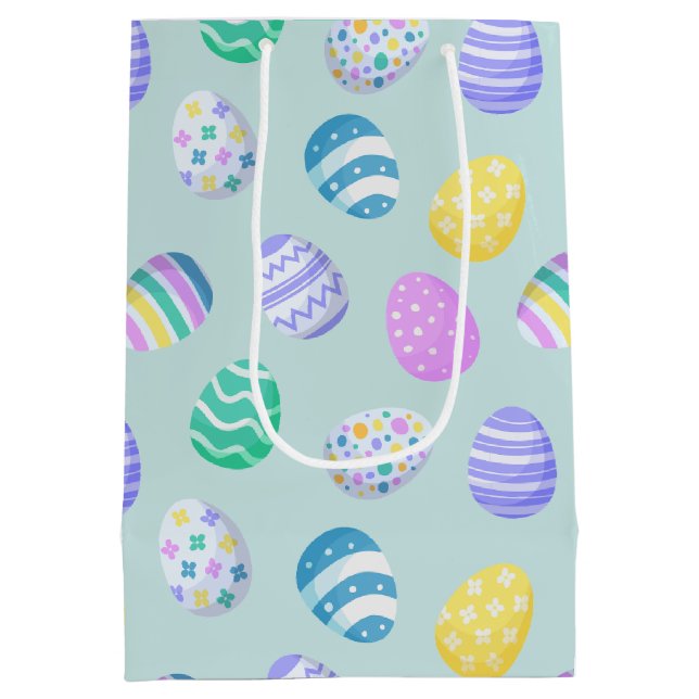 Sac Cadeau Moyen Easter Eggs Colorful Pattern (Dos)